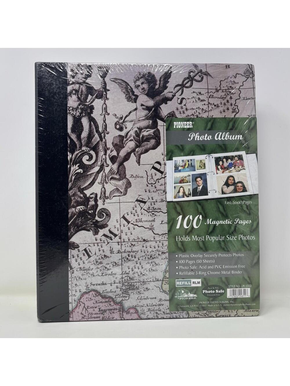VTG Pioneer Photo Album Angelic Map 100 Magnetic Pages Refillable Acid Free NEW
